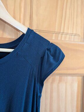 Banana Republic Factory Womens Tunic Top SP Navy Cap Sleeve